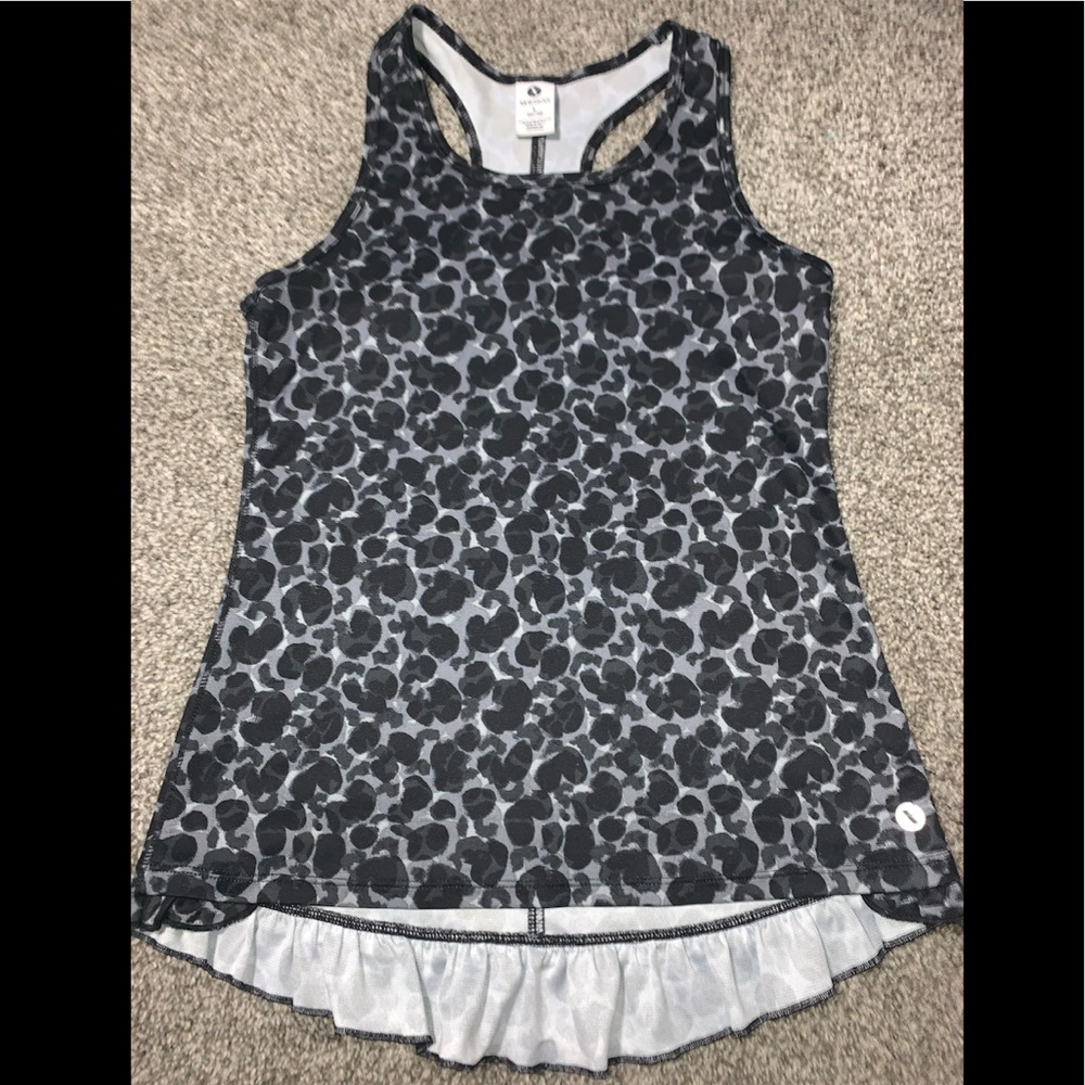 Black white and Gray Sport Tank Top